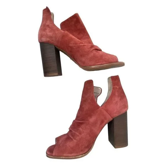 42 GOLD Shoes 42gold Loyalty Kid Suede Peep Toe Bootie 95